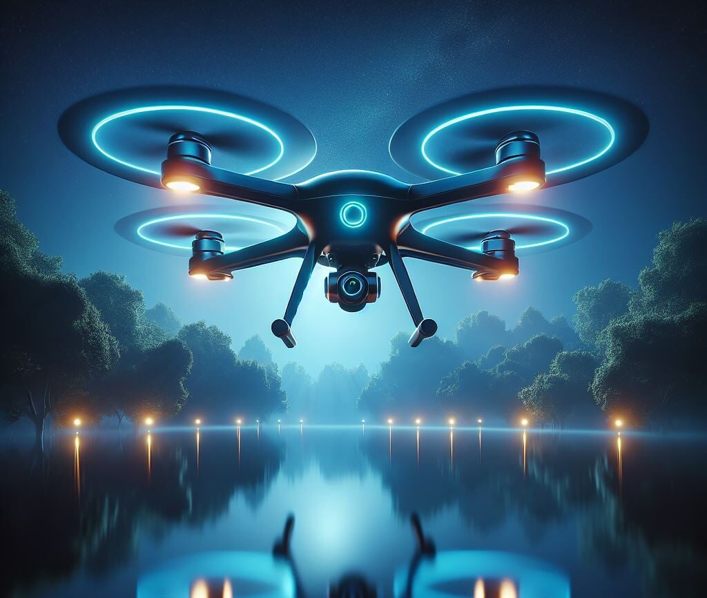 Drone Night Lights Enhancing Visibility for AfterDark Flights Drone